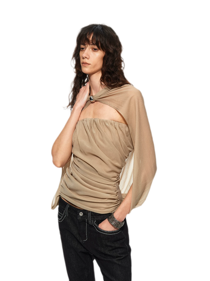 Cape Layer Bustier Top