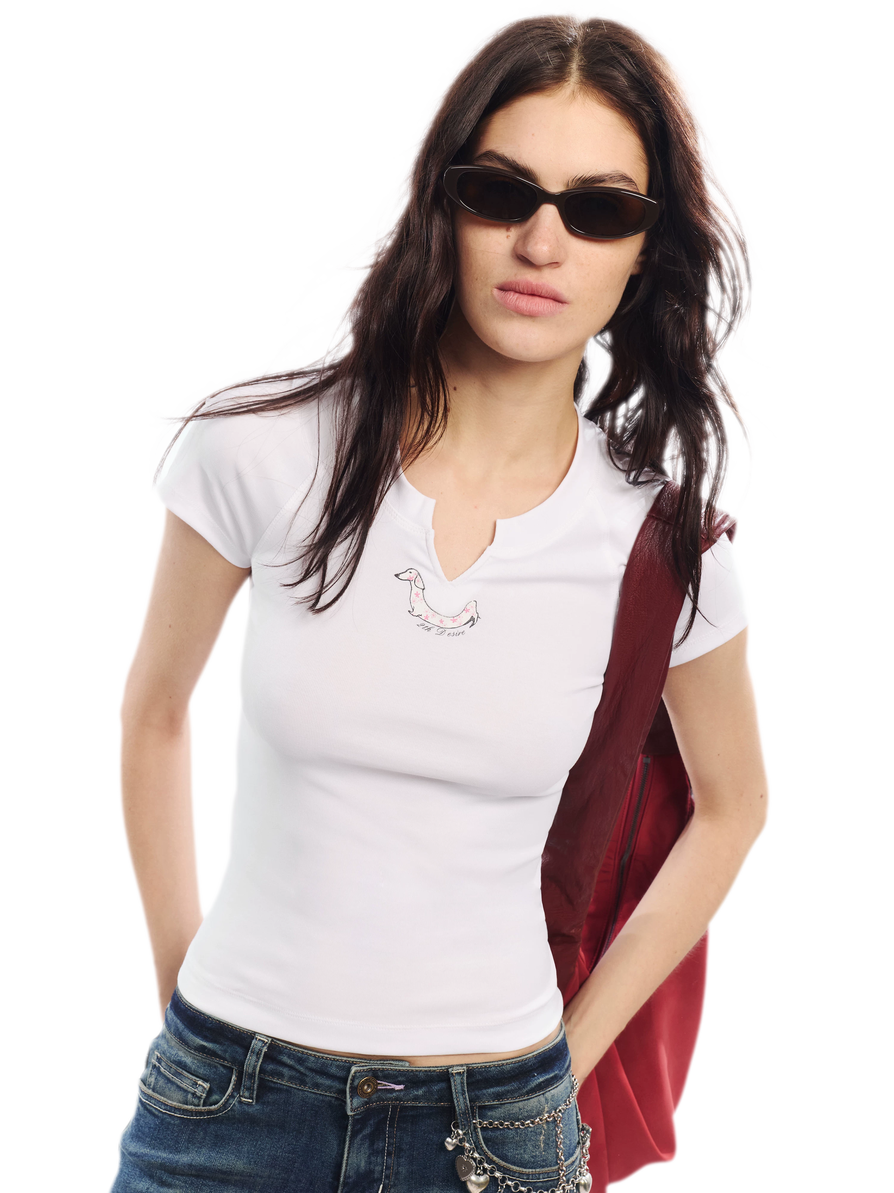Summer V-neck Slim Fit T-shirt