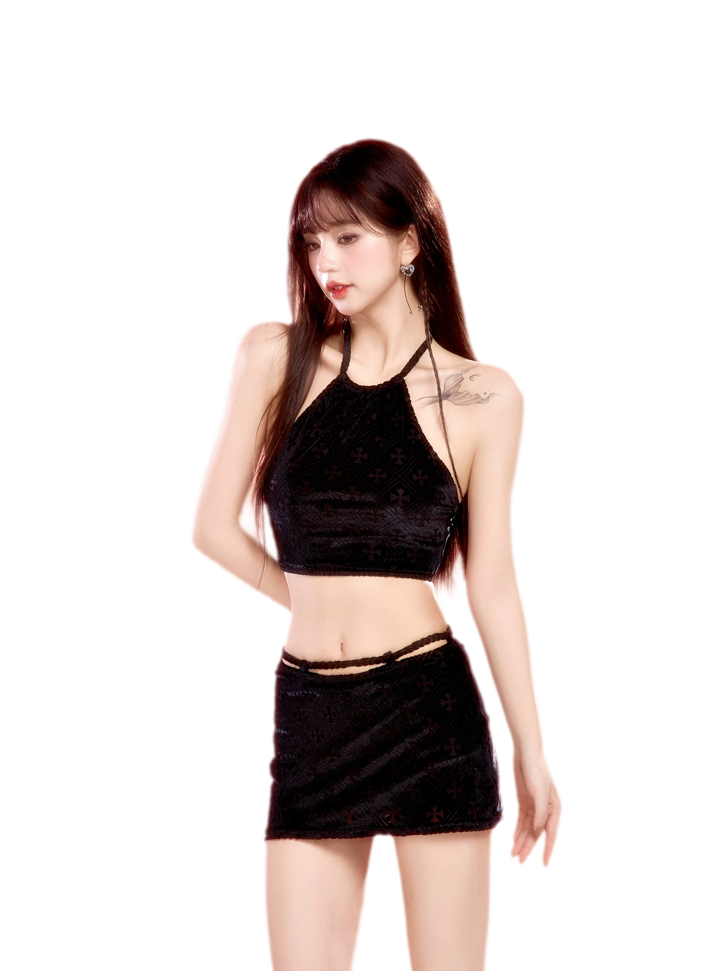Halter Backless Swim Set
