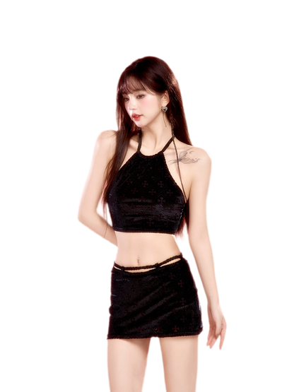 Halter Backless Swim Set