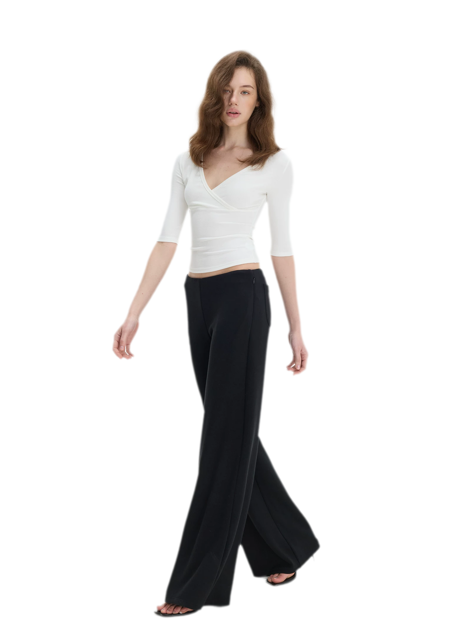Crossover V-Neck Fitted Top