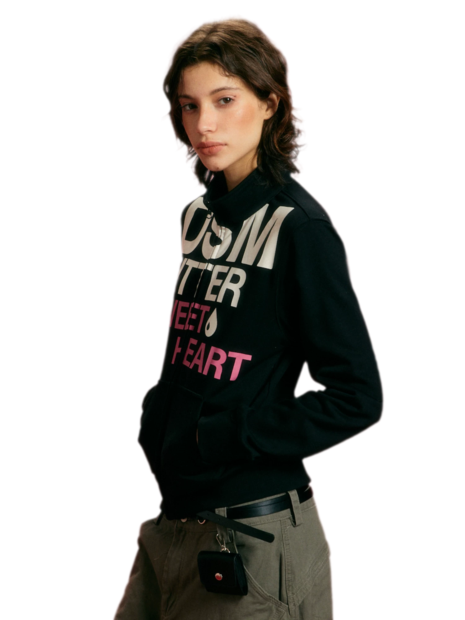 Terry Slim-Fit Stand-Collar Zip Sweatshirt