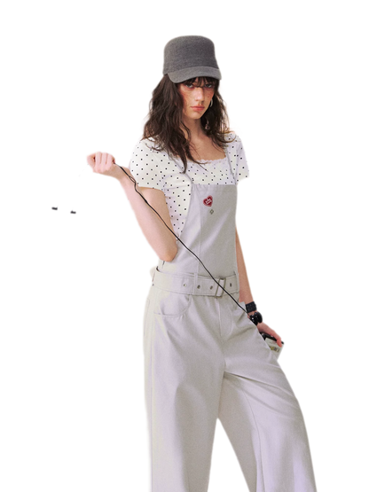 Relaxed Straight Bib Pants