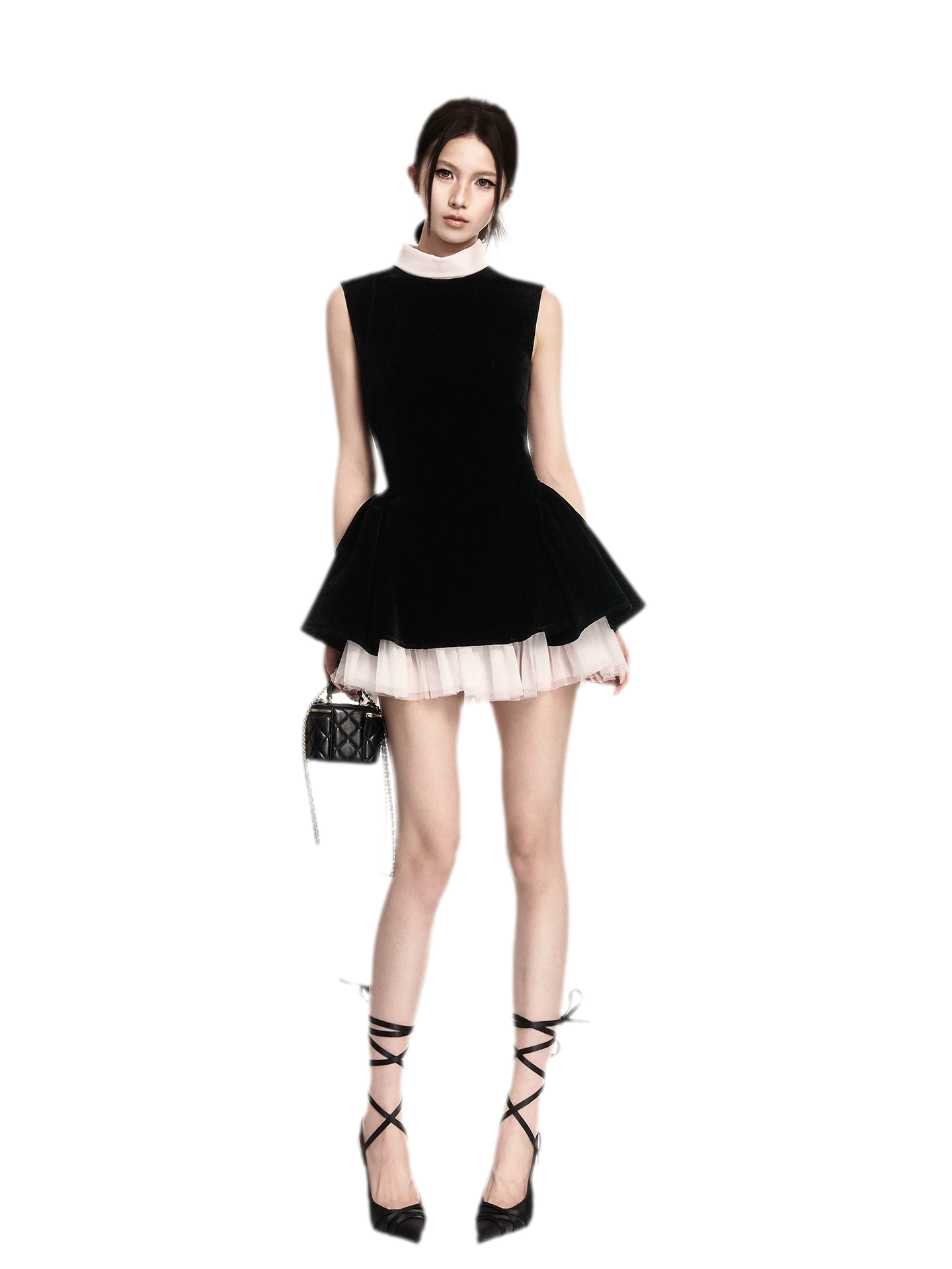 Structured Velvet Midi Dress