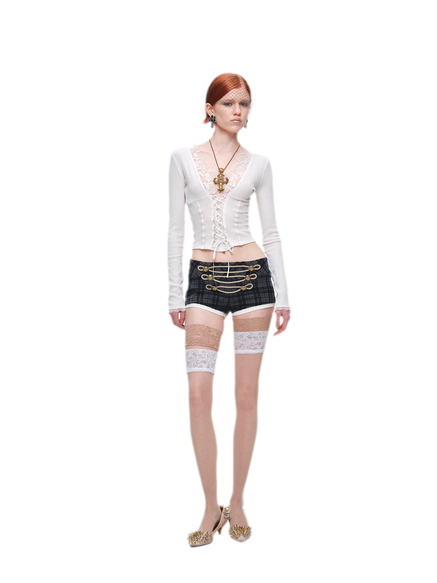 Lace Trim Knit Top