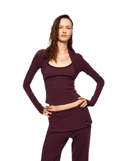 Contrast Cami Pants Set