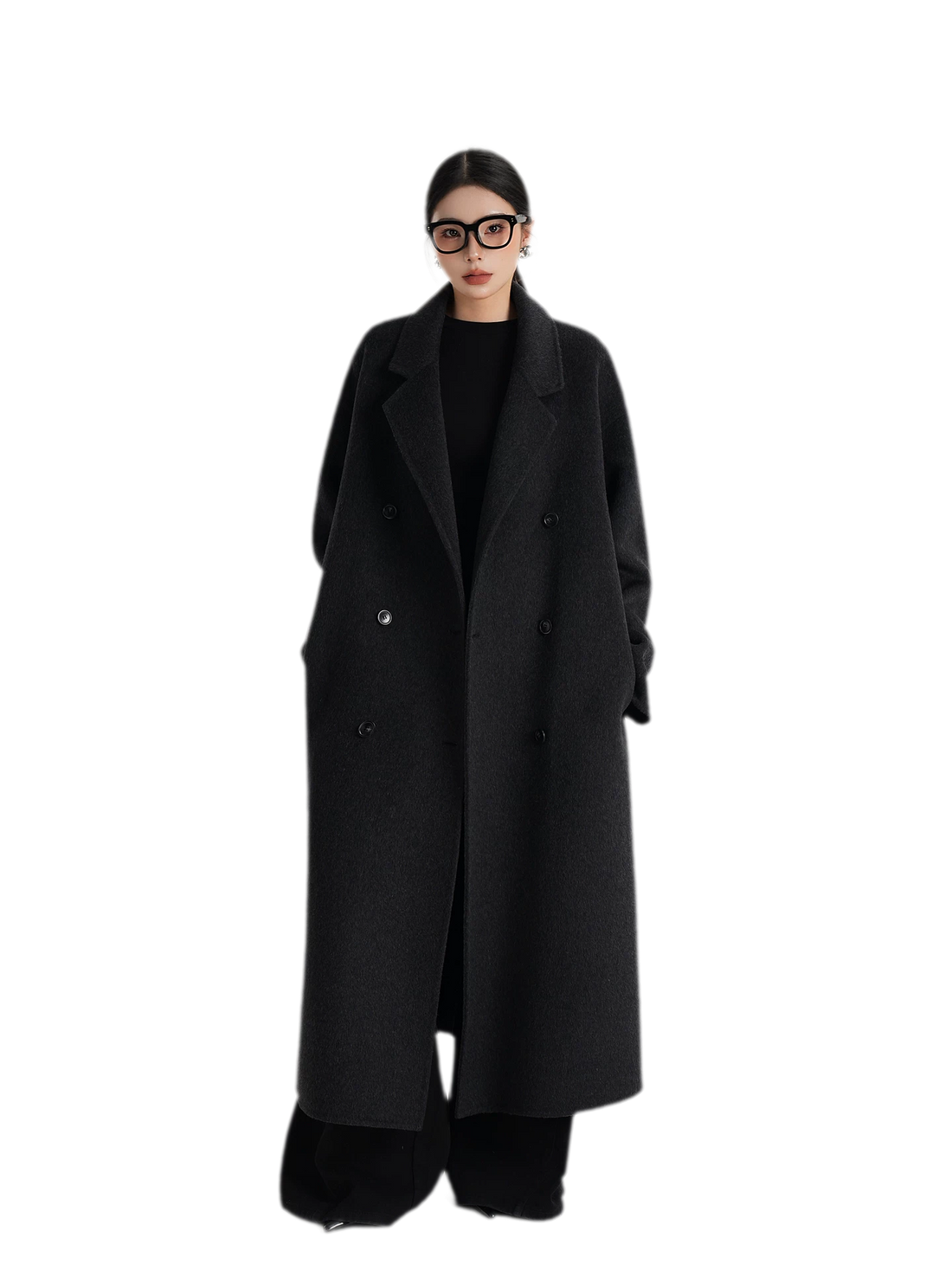 Fuzzy Wool Oversized Long Coat