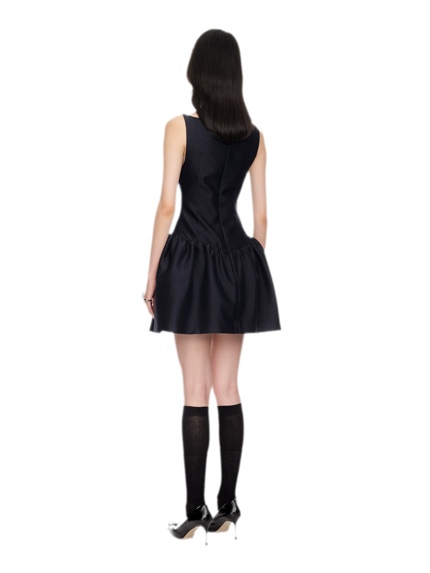 Ruffle Bowknot Mini Dress