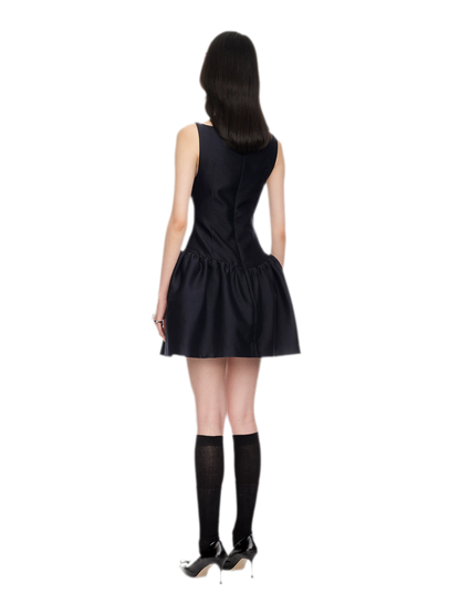 Ruffle Bowknot Mini Dress