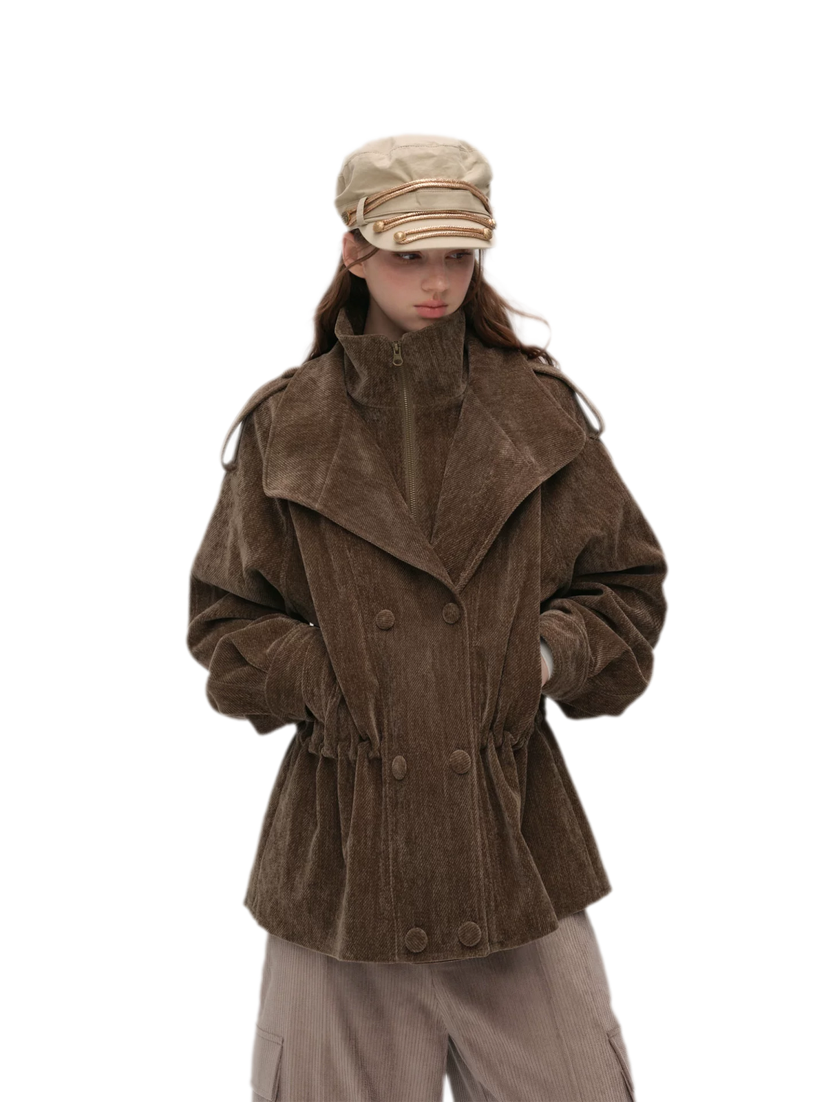 Chenille Cinched Down Jacket