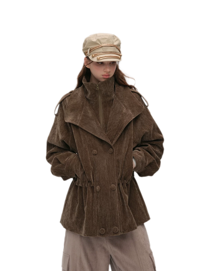 Chenille Cinched Down Jacket