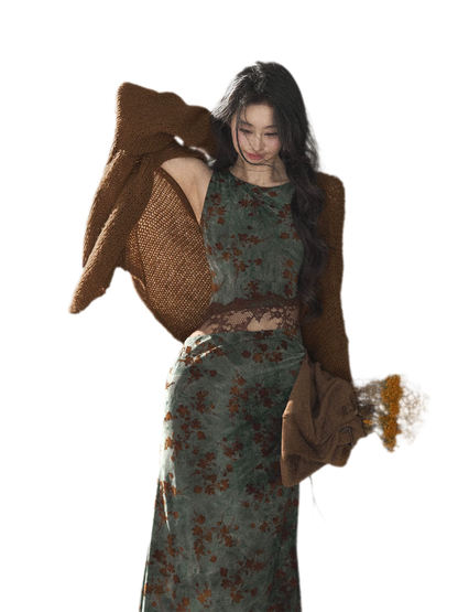 Cardigan aperto in maglia grossa