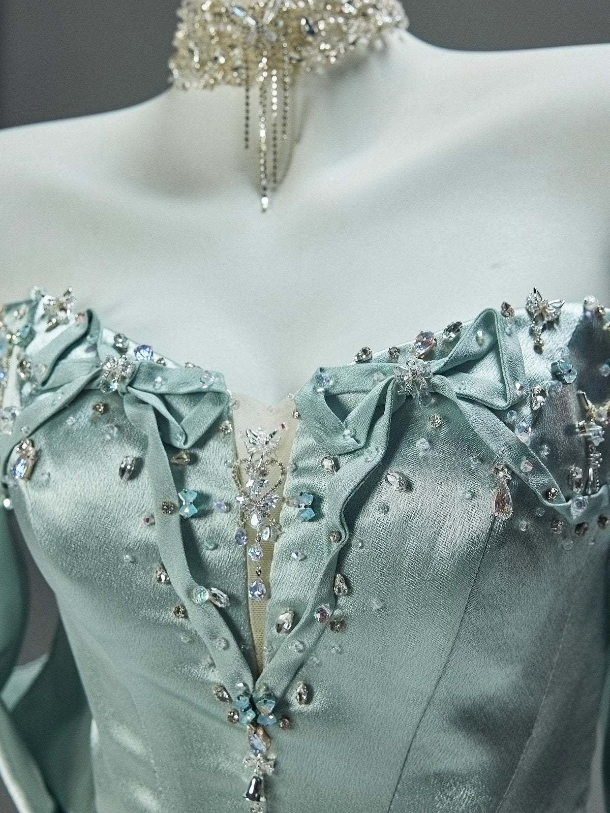 Beaded Gradient Ball Gown