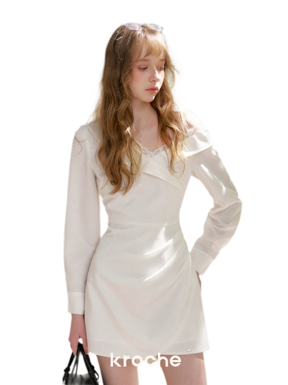 Romantic Encounter Lace Short Dress