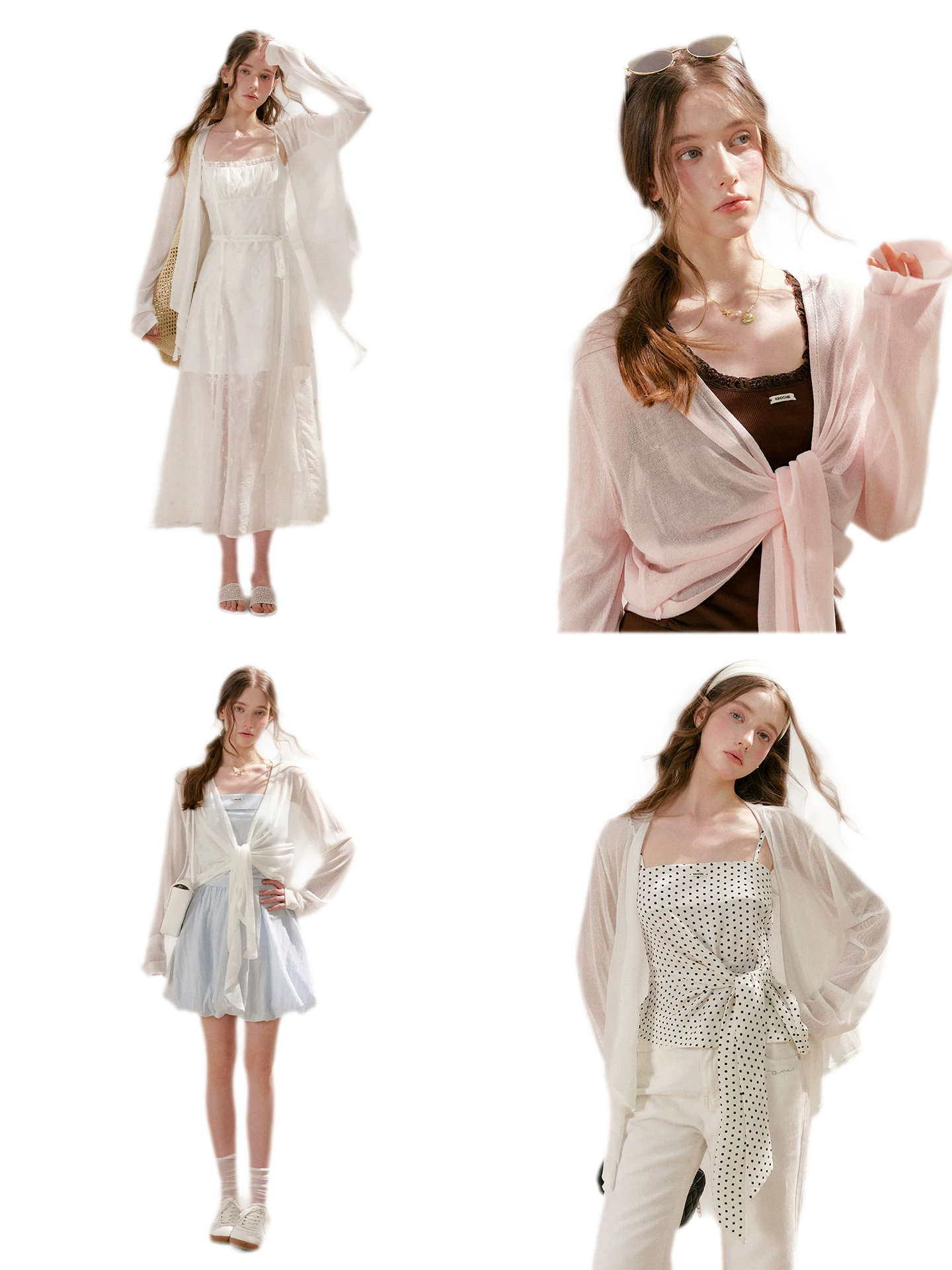 Airy Layered Short Knit Cardigan