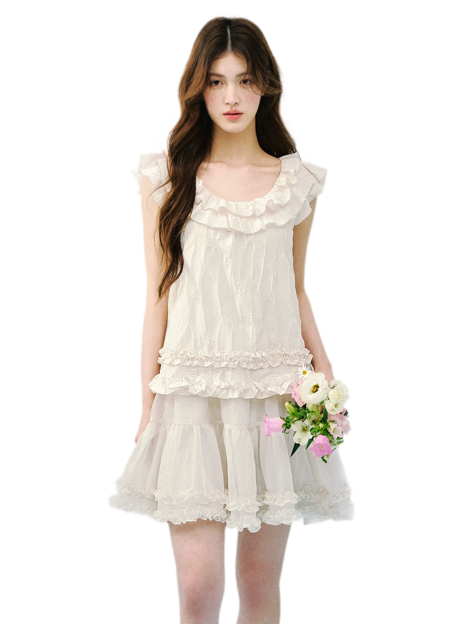 Ruffled A-Line Dress