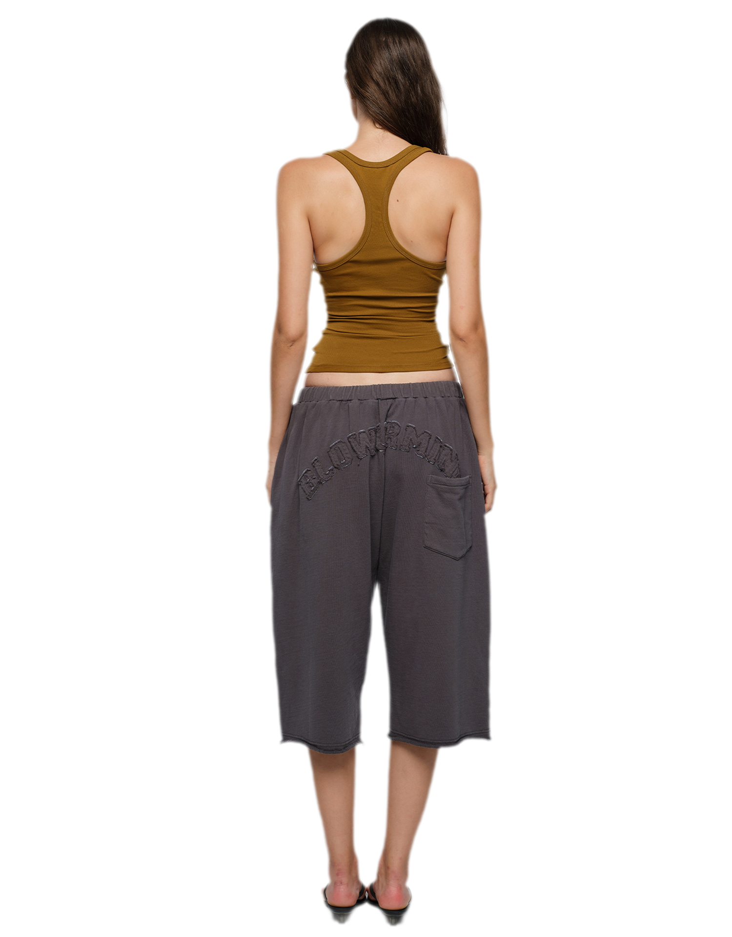 Cross Print Ribbed Tank
