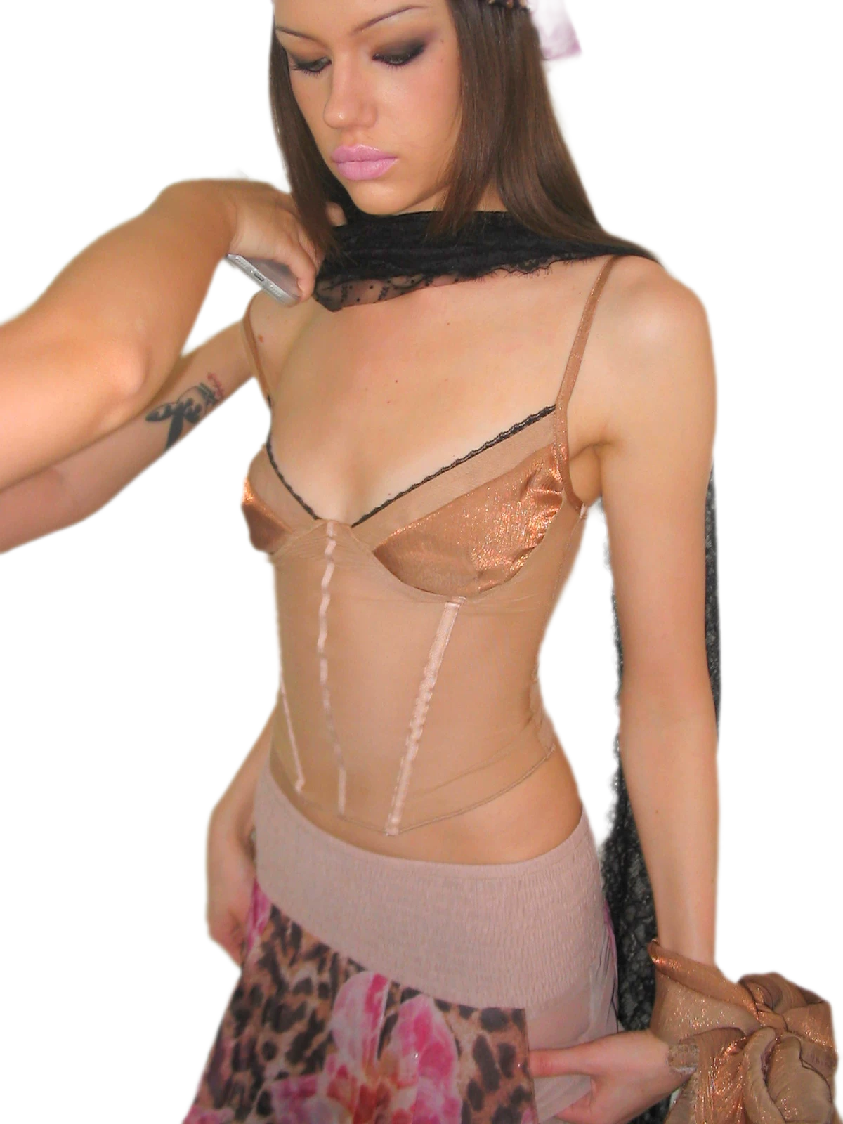 Lace Mesh Slim Cami