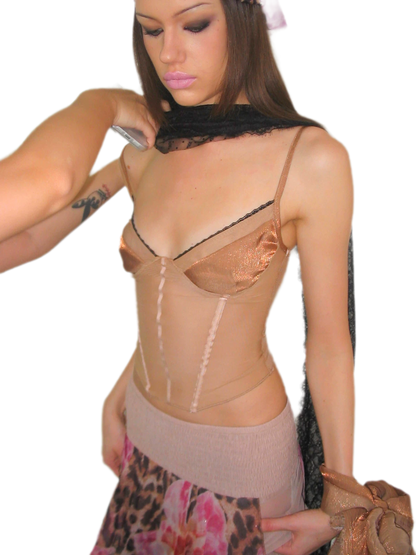 Lace Mesh Slim Cami