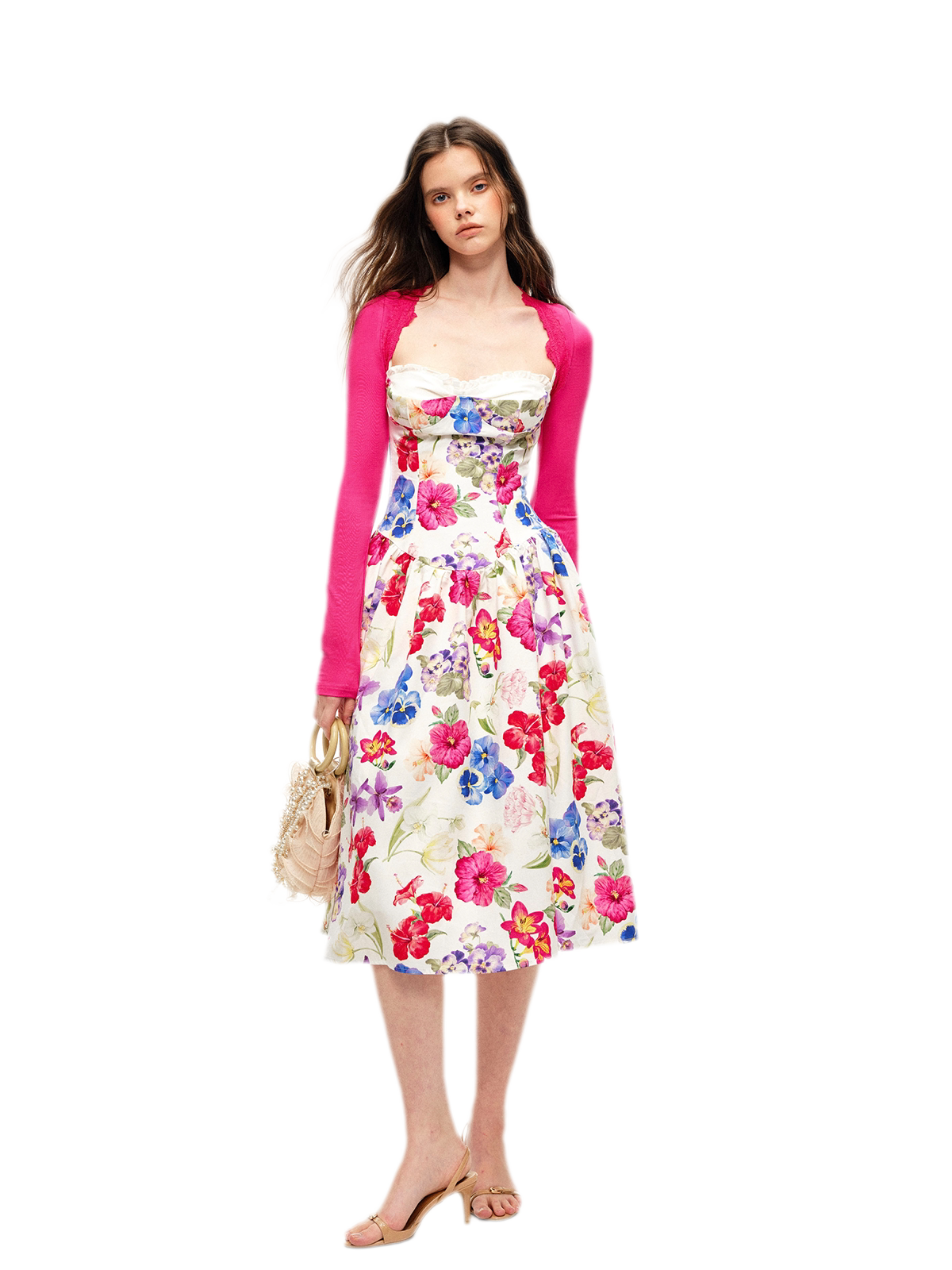 Watercolor Floral Fitted Dress
