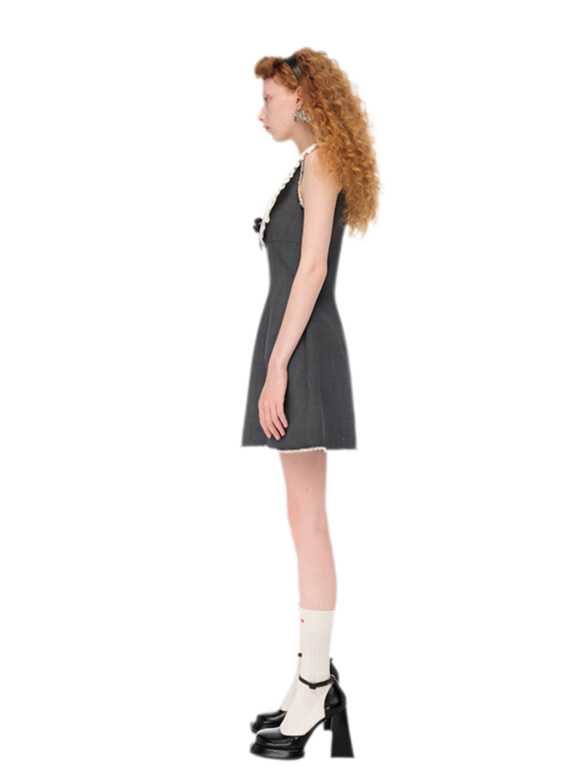 Rhinestone Bow A-Line Dress