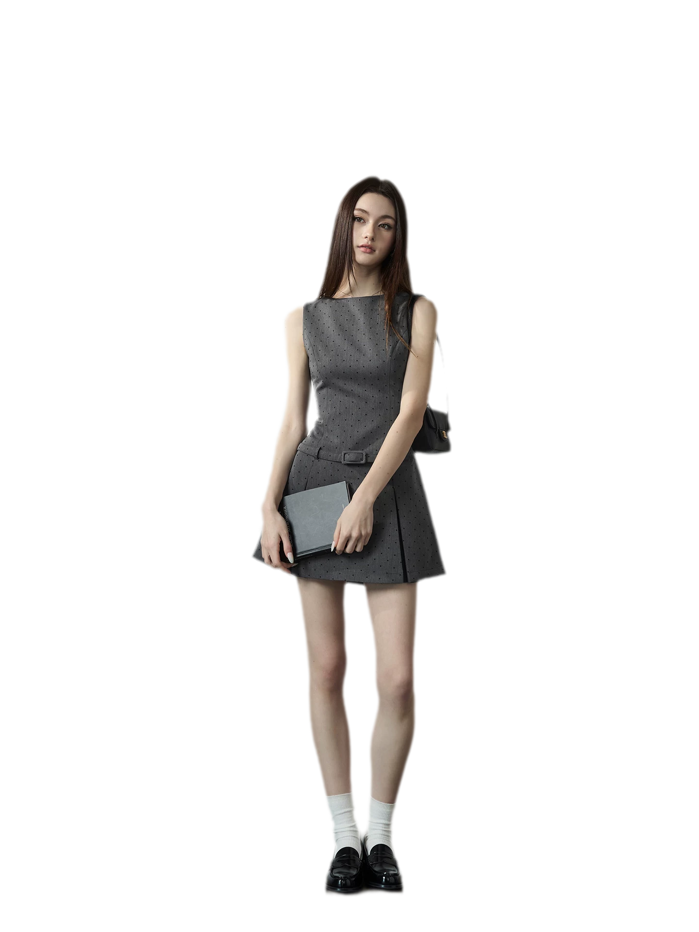 Polka Dot Vest Dress
