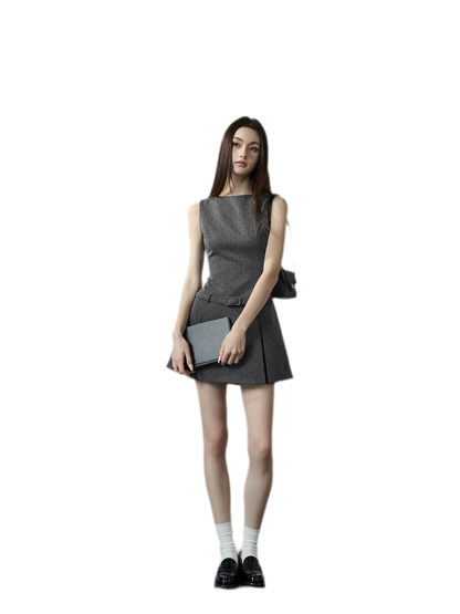 Polka Dot Vest Dress