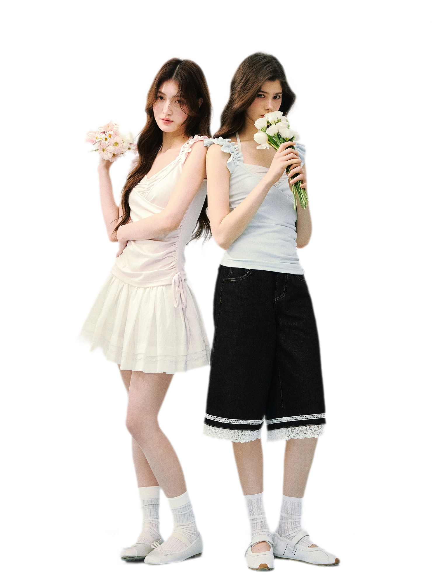 Two-in-One Ruffle Sleeve T-Shirt