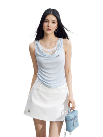 Tailored A-Line Mini Skort