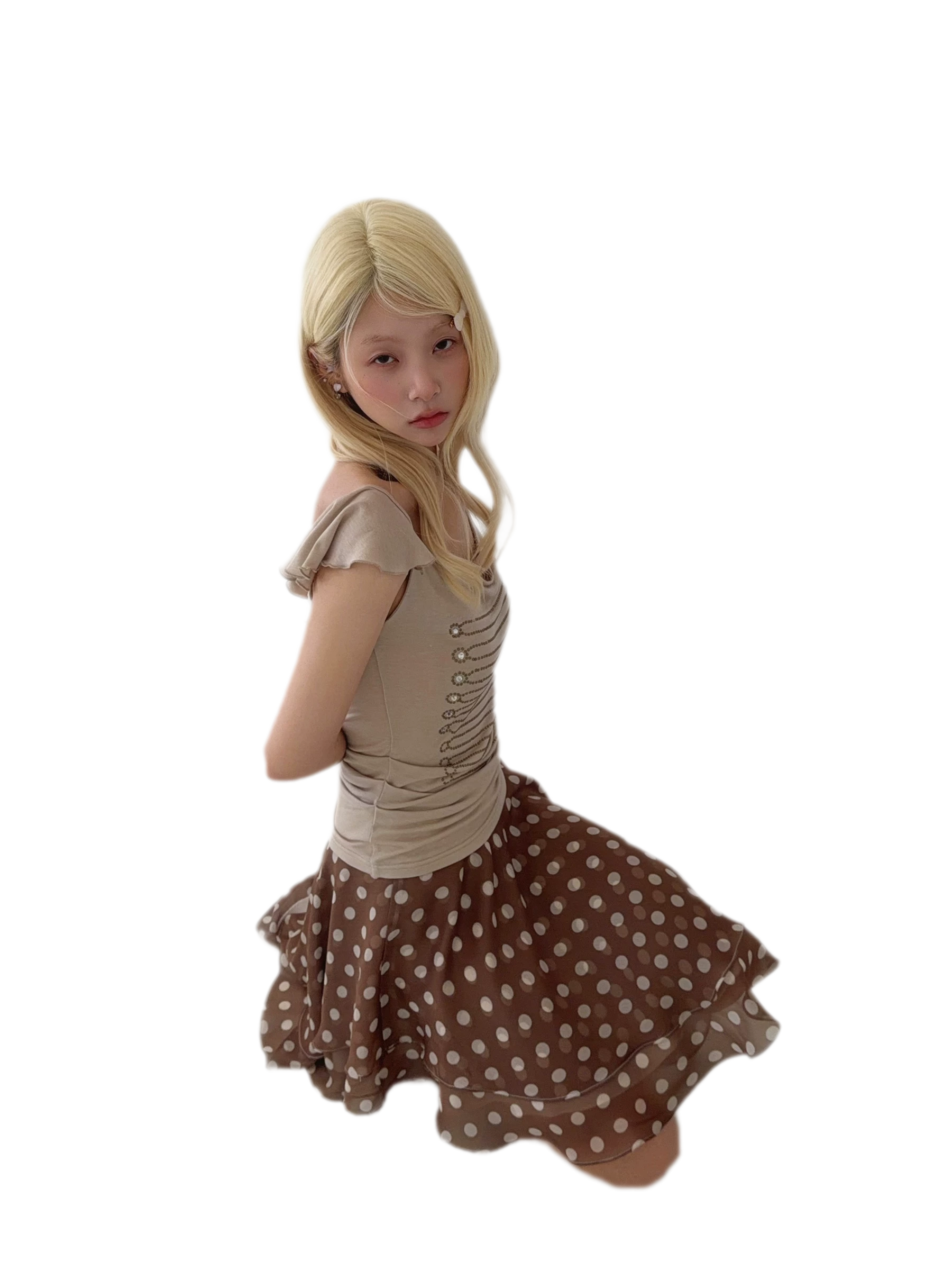 Ruffled Rhinestone Camisole