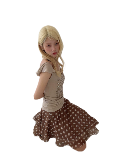 Ruffled Rhinestone Camisole