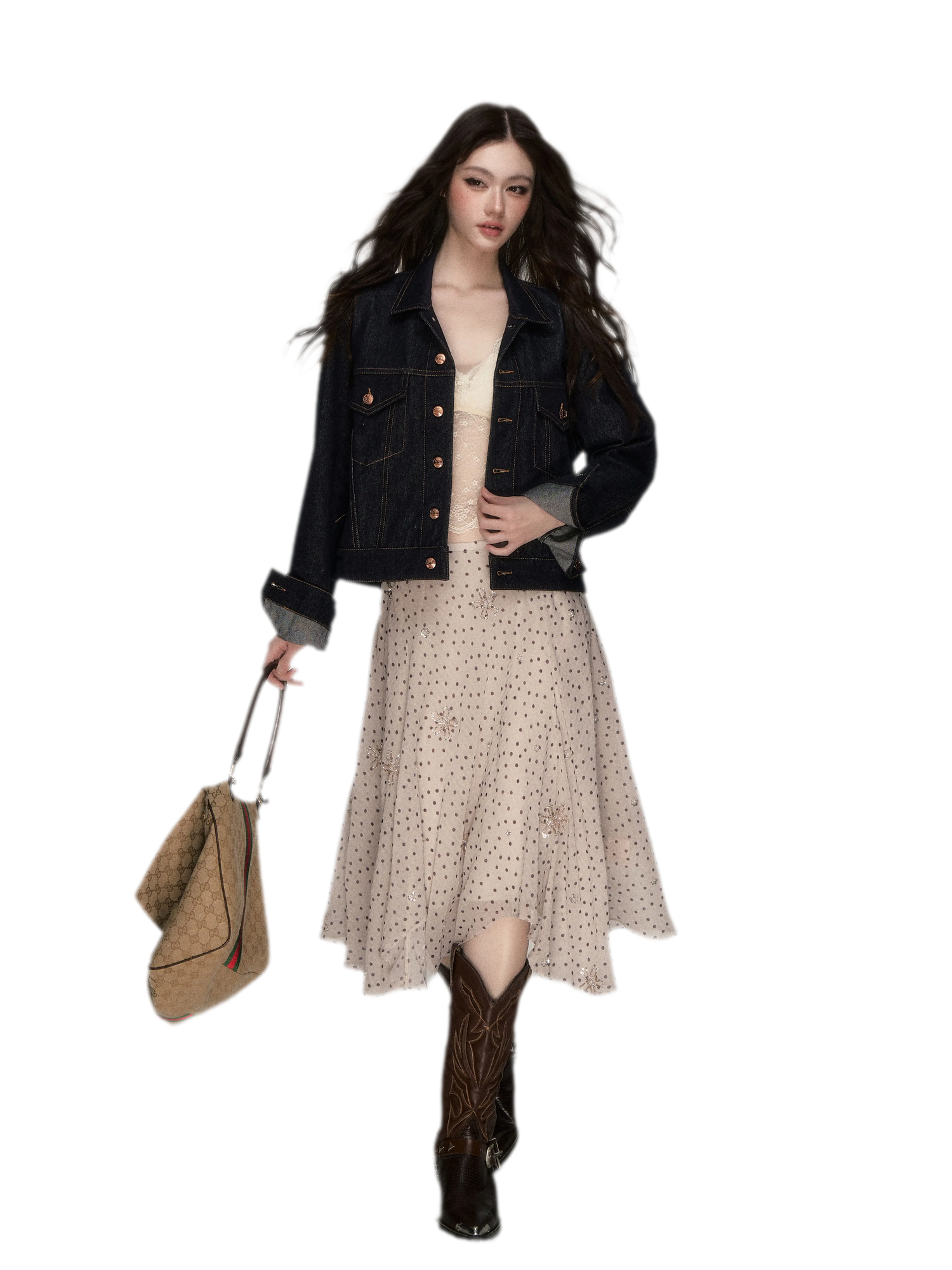 Raw Denim Cropped Jacket