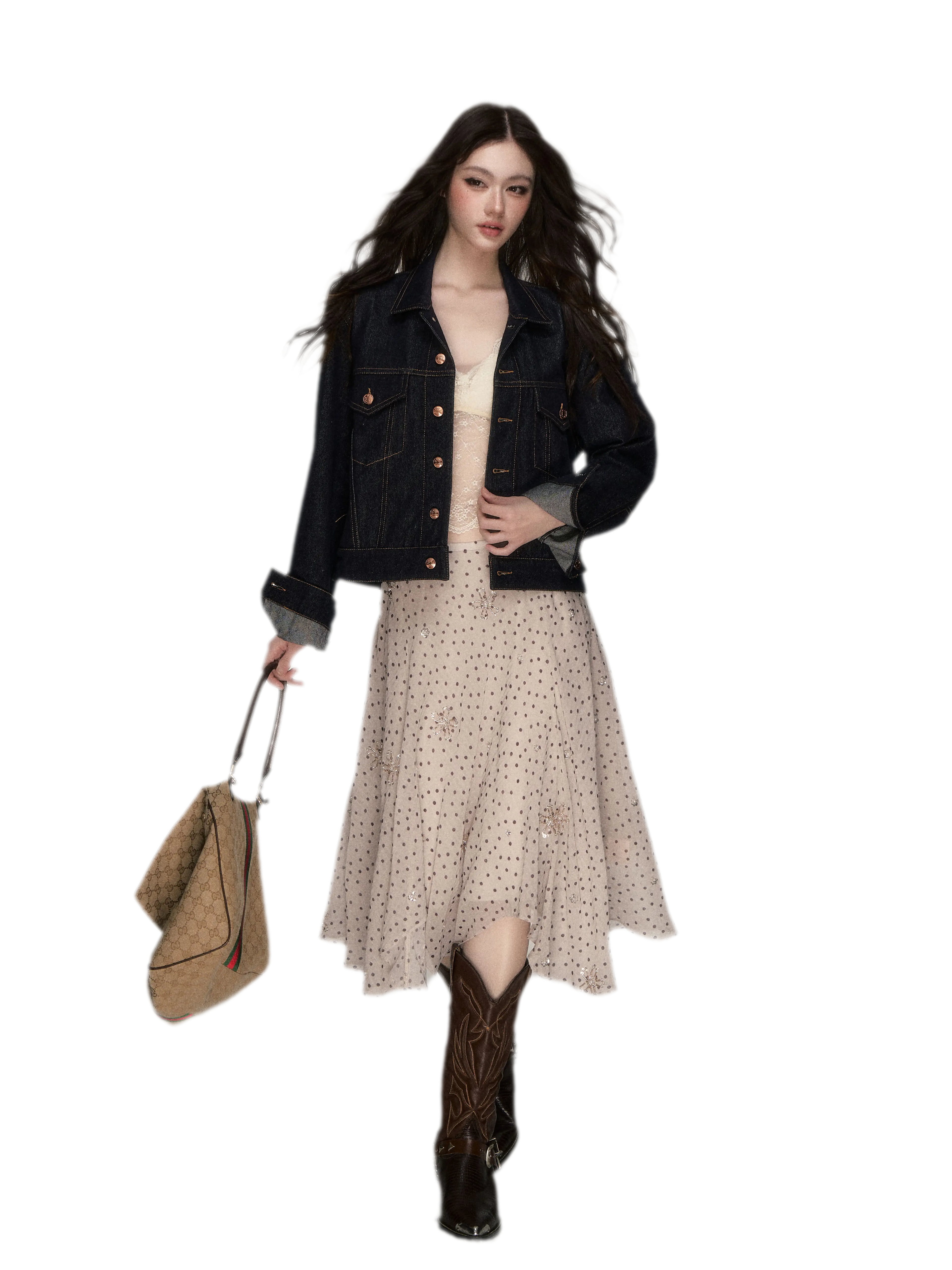 Raw Denim Cropped Jacket