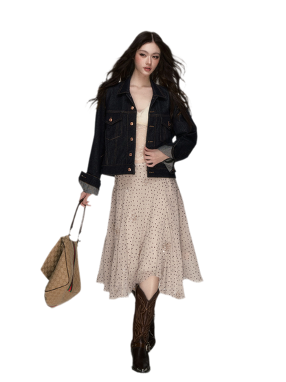 Raw Denim Cropped Jacket