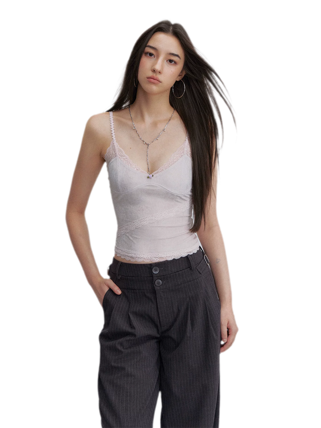 Lace Velvet Cami Top