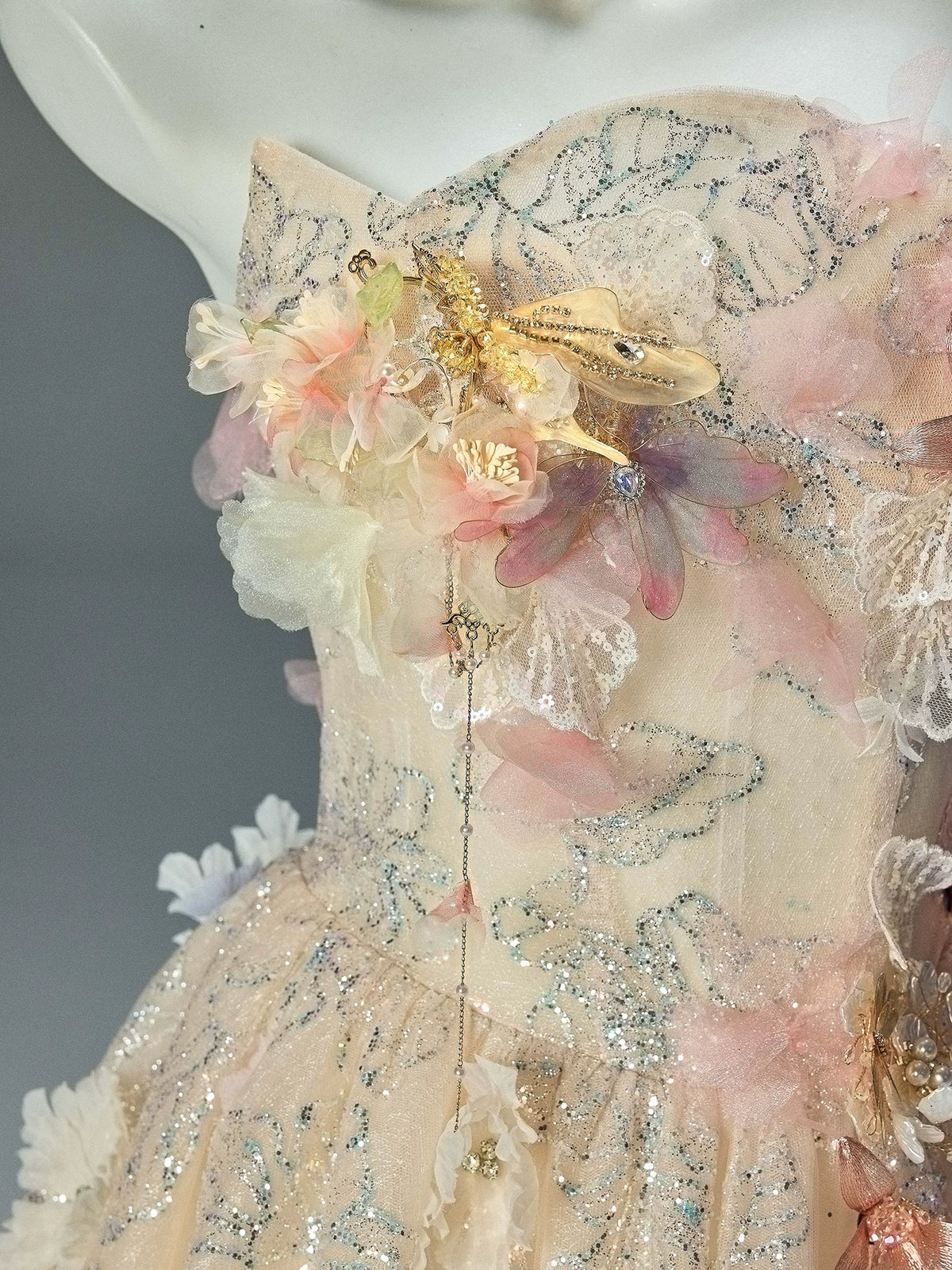 Embellished Floral Ball Gown