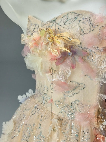 Embellished Floral Ball Gown