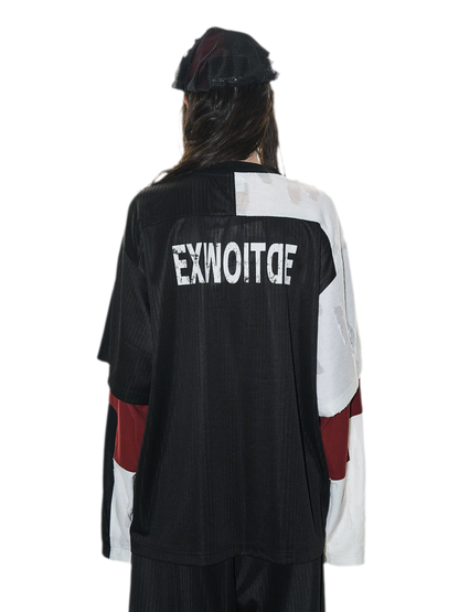 Textured Color-Block Jersey T-Shirt