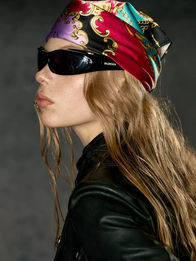 Baroque Chain Silk Scarf
