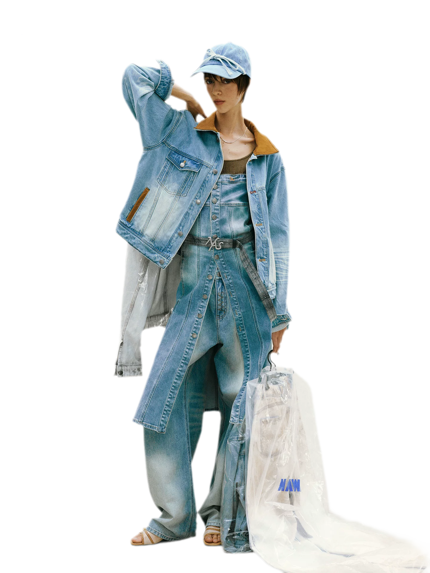 Enzyme Washed Suede-Panel Jacket