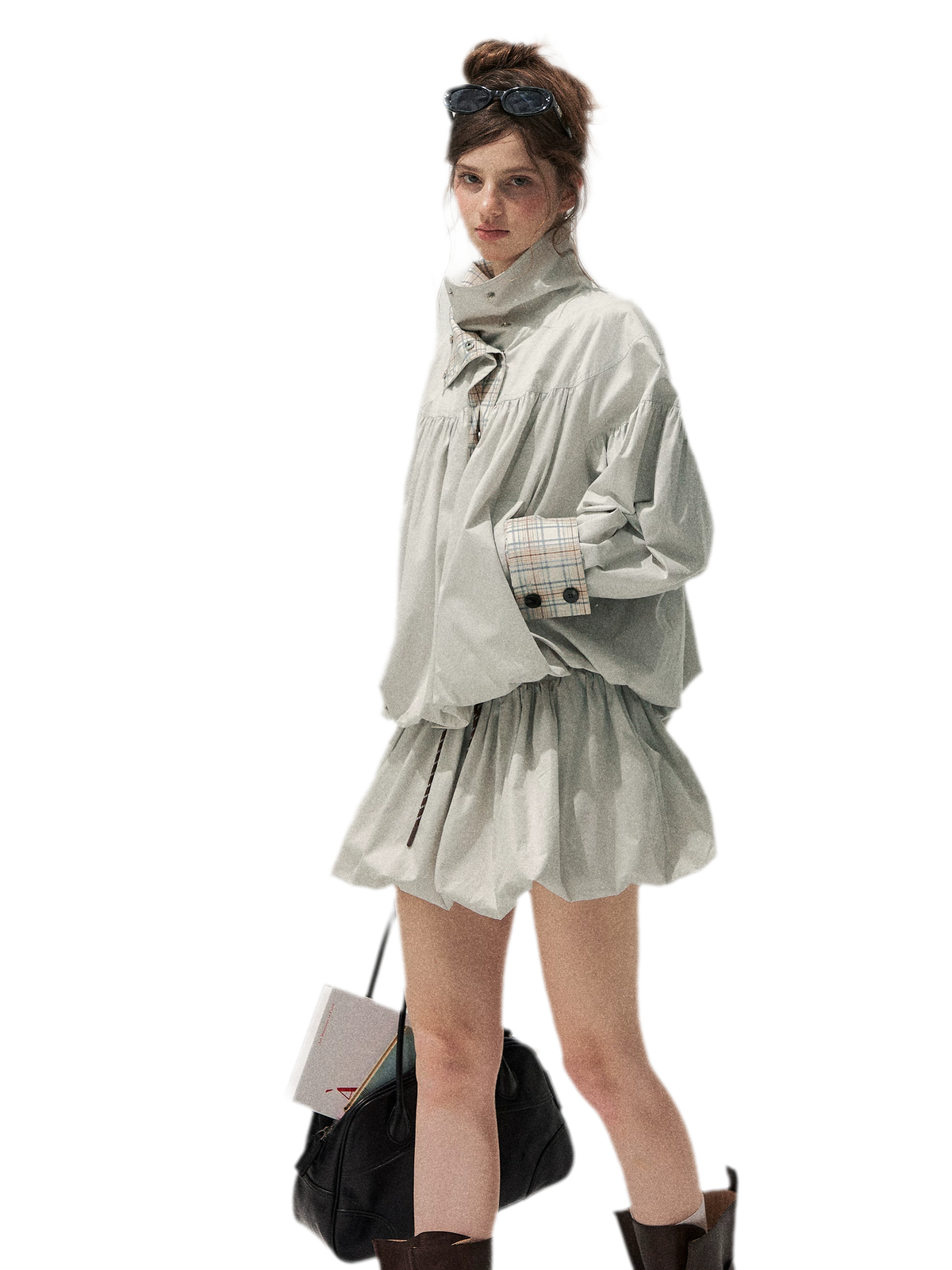Cotton Plaid Cocoon Set