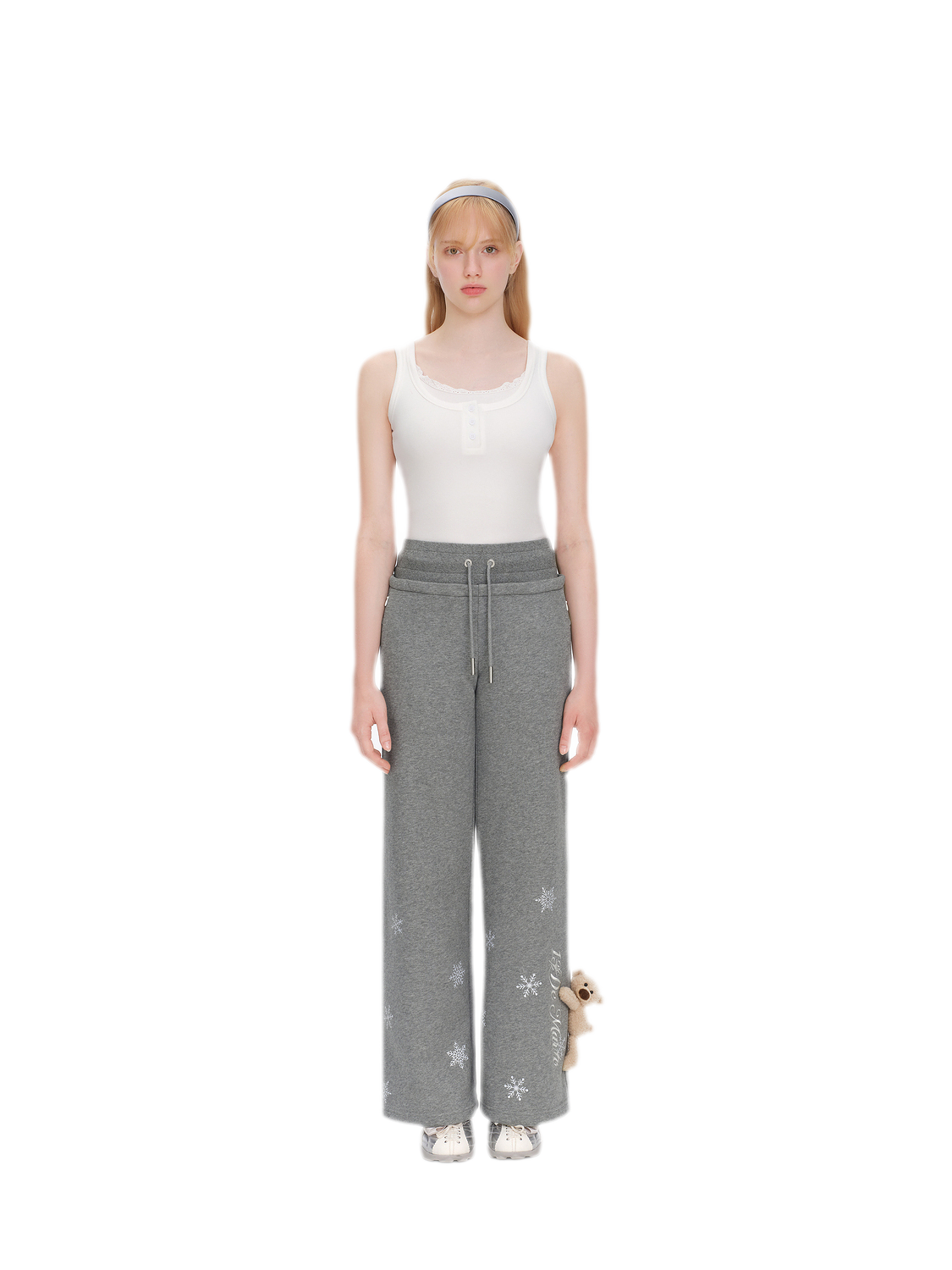 Reflective Gradient Micro-Flare Sweatpants