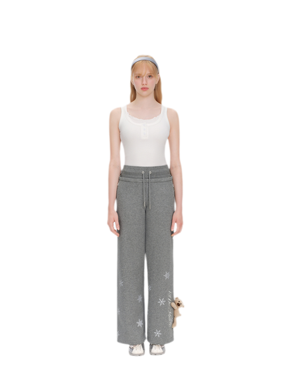 Reflective Gradient Micro-Flare Sweatpants
