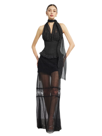 Nanyang Chiffon Halter Bustier