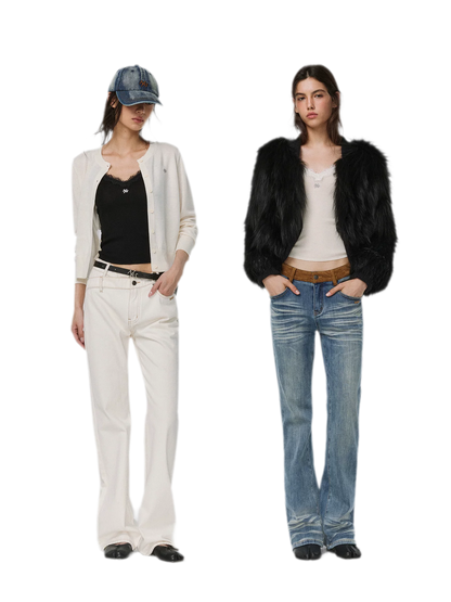 Feinstrick-Camisole aus Wolle mit Spitzenbesatz 100% Wolle