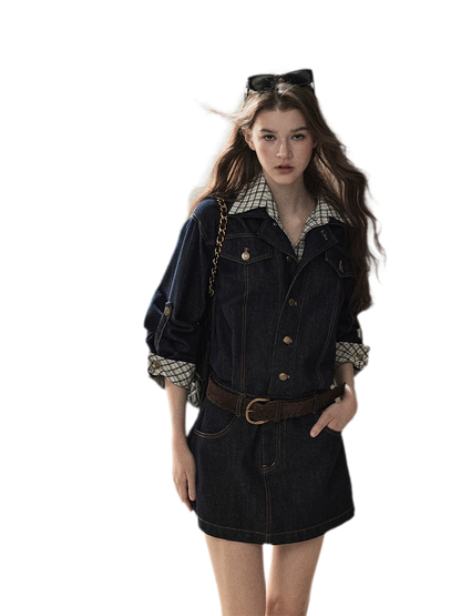 Stonewashed Denim Shirt Dress