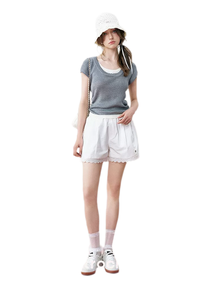 Ruched Layered T-Shirt
