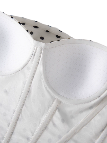 Polka Dot Bustier Top