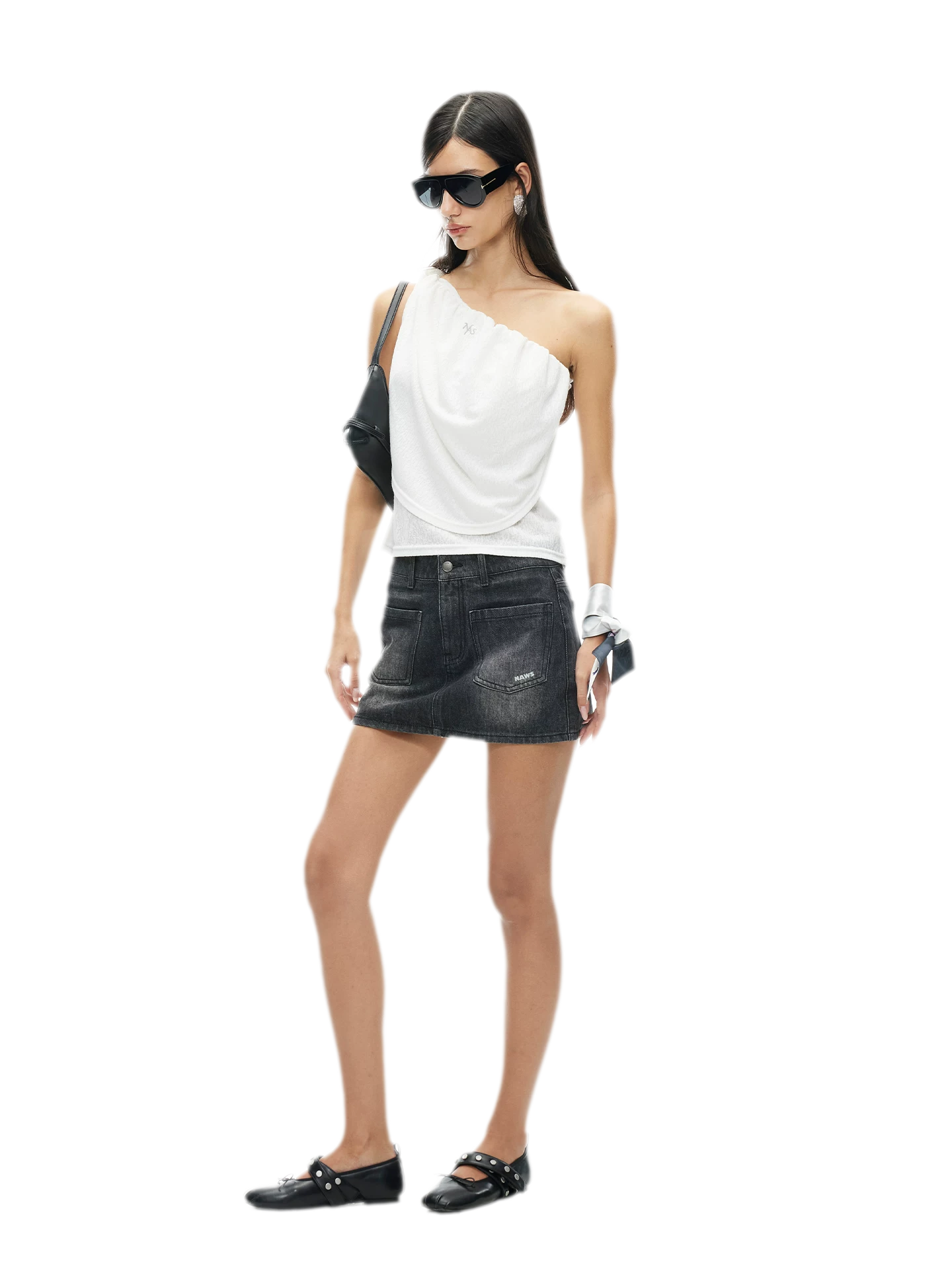 Maria Knit Vest with Twisted Shoulder Strap