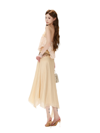CYNR Beaded Halter Pleated Set – view 6